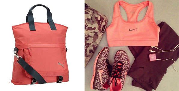 puma pink gym bag