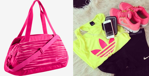 nike neon bags