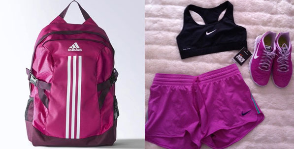  pink backpack by Adidas 