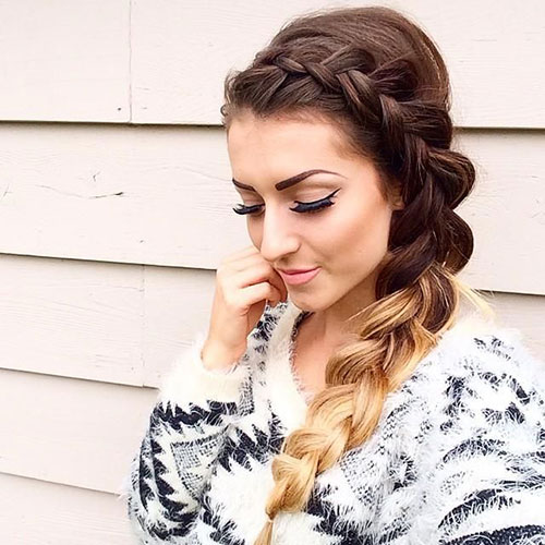 Messy Side Braid Dutch 