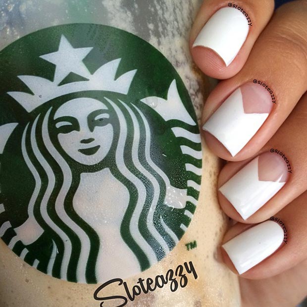 Simple White Nail Design for Short Nails