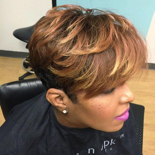 Short Blowout Hairstyle in Light Brown