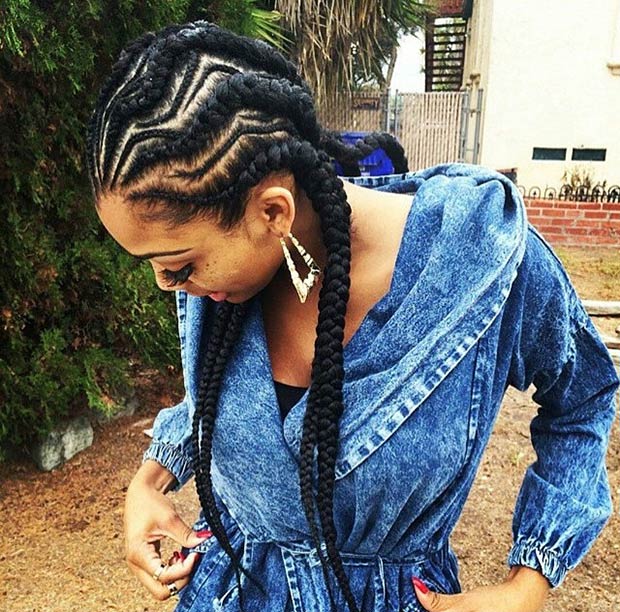 Big Cornrows Hairstyle