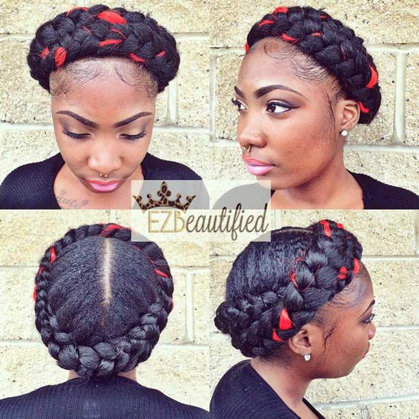 Halo Braid Hairstyle Black Women