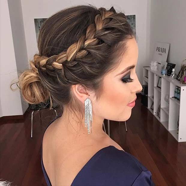 Pictures Of Low Buns For Prom 26