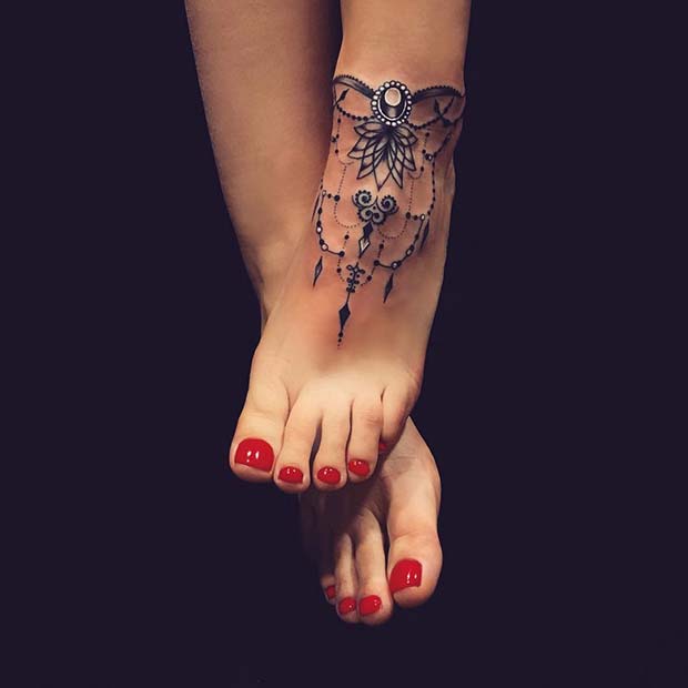 Tattooed foot