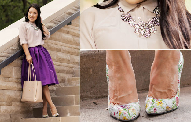 floral heels outfit