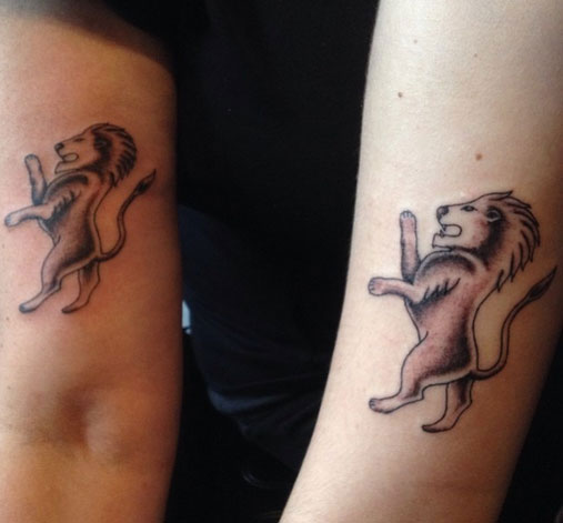 Matching Lion Tattoos