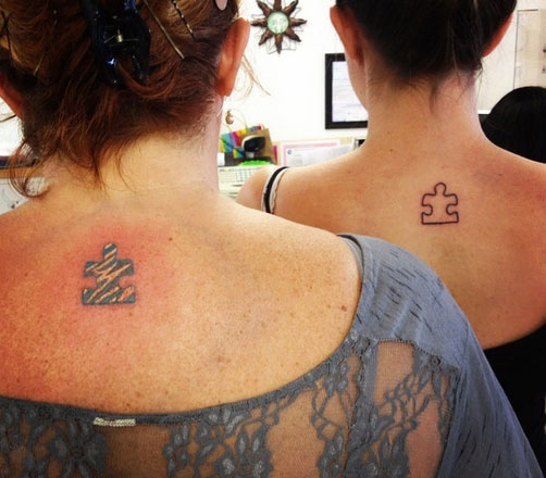 Mother Daughter Puzzle Tattoos