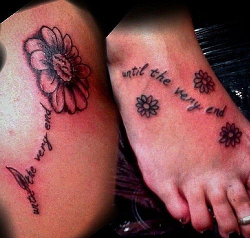 Mother Daughter Foot Tattoos 