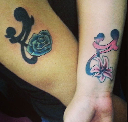 Mother & Daughter Infinity Symbol Tattoos 
