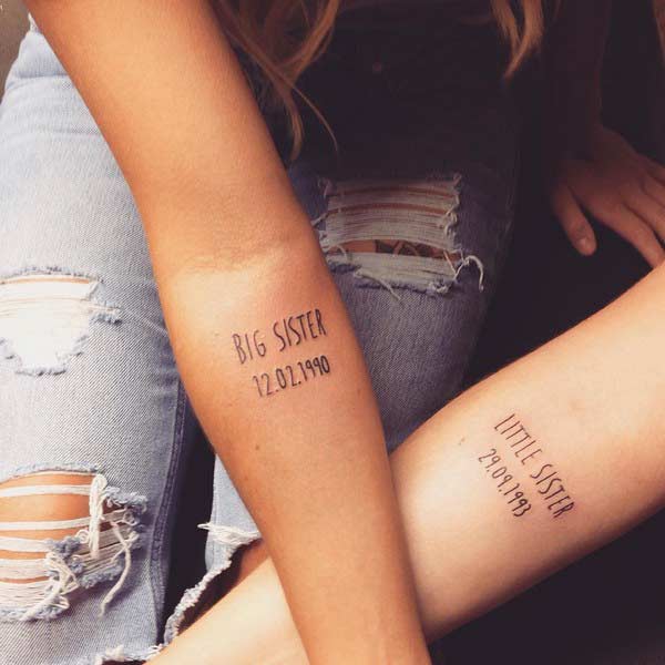 25 Matching Sister Tattoos To Celebrate Your Special Bond