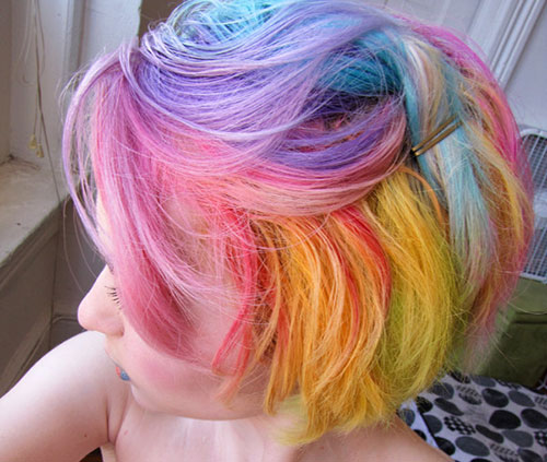 Colorful Short Hairstyle