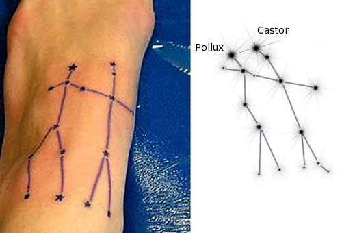 gemini constellation tattoos