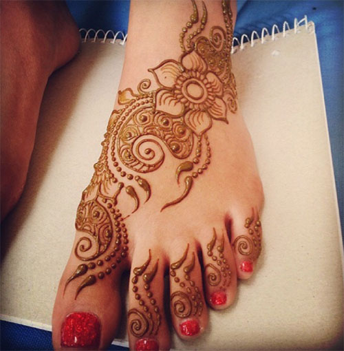 Top 50 Foot Henna Designs | StayGlam