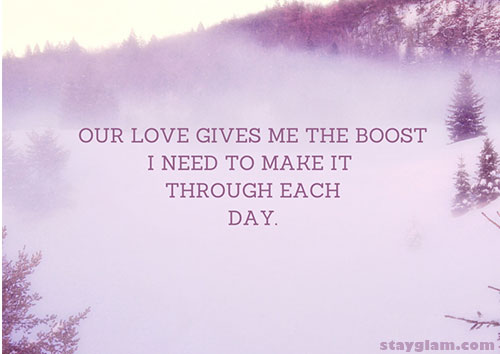 Our Love Gives me The Boost