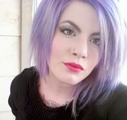 short light purple hair