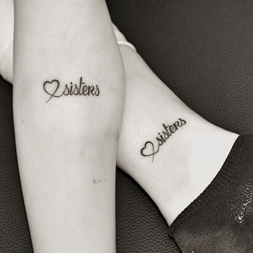 25 Fascinating Matching Sister Tattoos Timeless  Bridal Shower 101