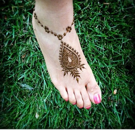 Anklet Henna Design