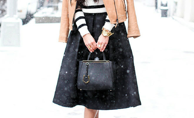 winter skirt outfits 2018