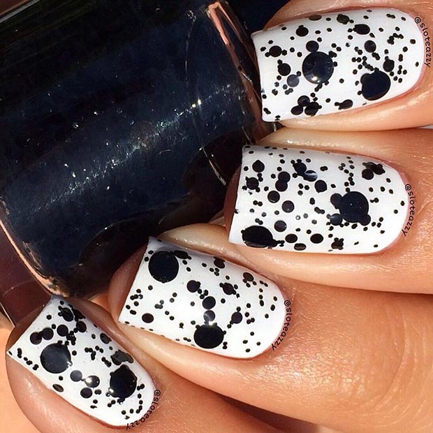 50 Best Black and White Nail Designs | StayGlam