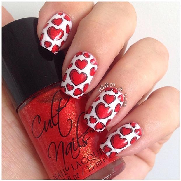 30 Lovely Valentine's Day Nails | StayGlam