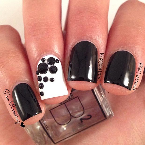 50 Best Black And White Nail Designs Stayglam