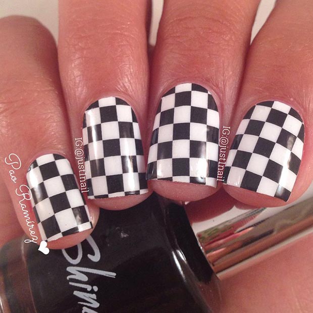 50 Best Black and White Nail Designs | StayGlam