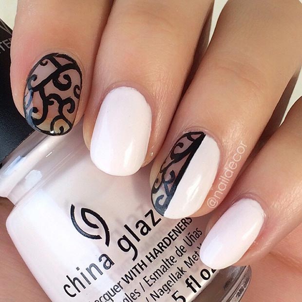 50 Best Black And White Nail Designs Stayglam