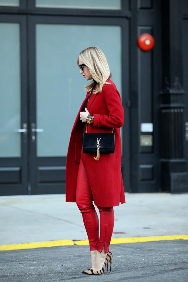 Red Leather Pants Outfit 