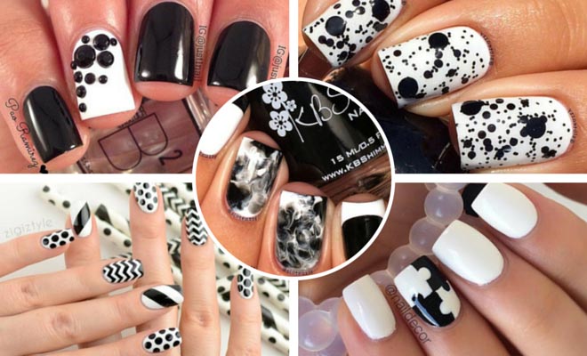 Simple Black and White Nail Designs - wide 5