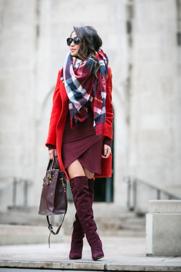Burgundy and Red Outfit 
