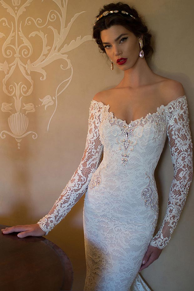 Lace Arm Wedding Dress Pictures