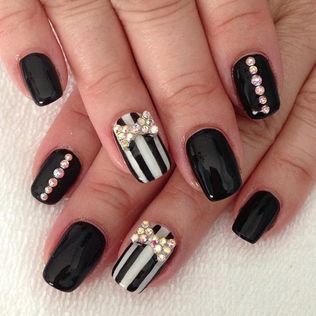 50 Best Black and White Nail Designs | StayGlam