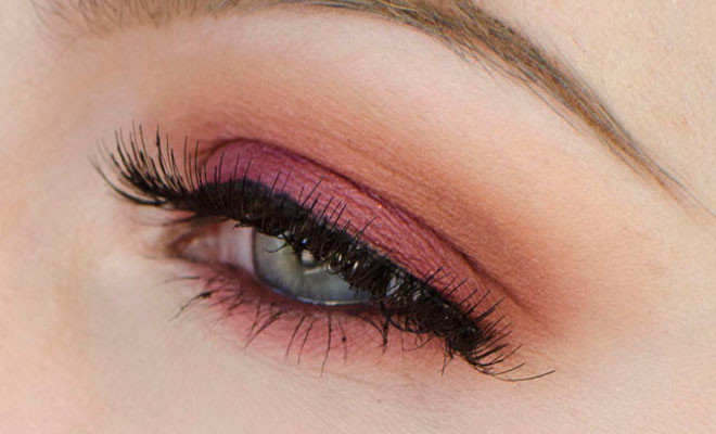 sparkly burgundy eyeshadow