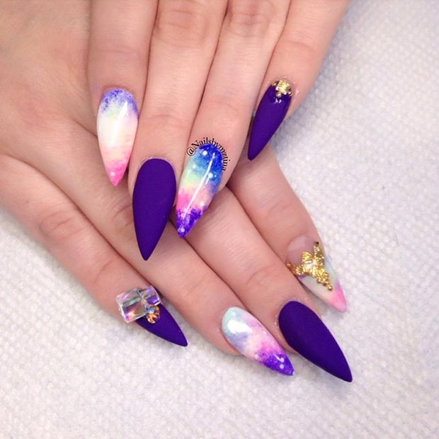 70 Creative Stiletto Nail Designs | StayGlam