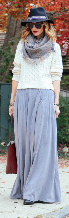 long skirt outfit casual