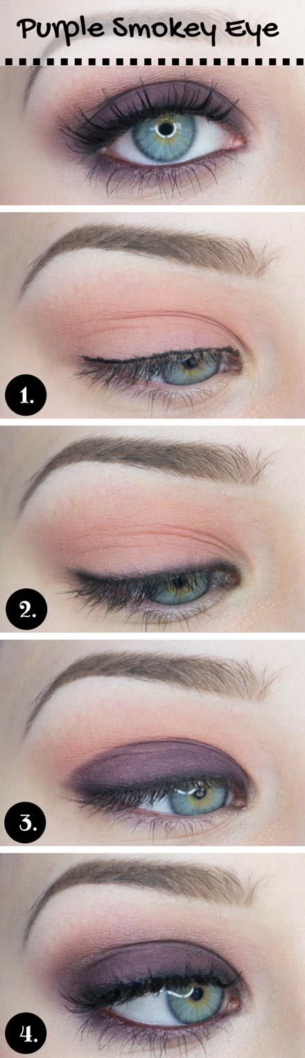 How to apply smokey eye makeup for blue eyes