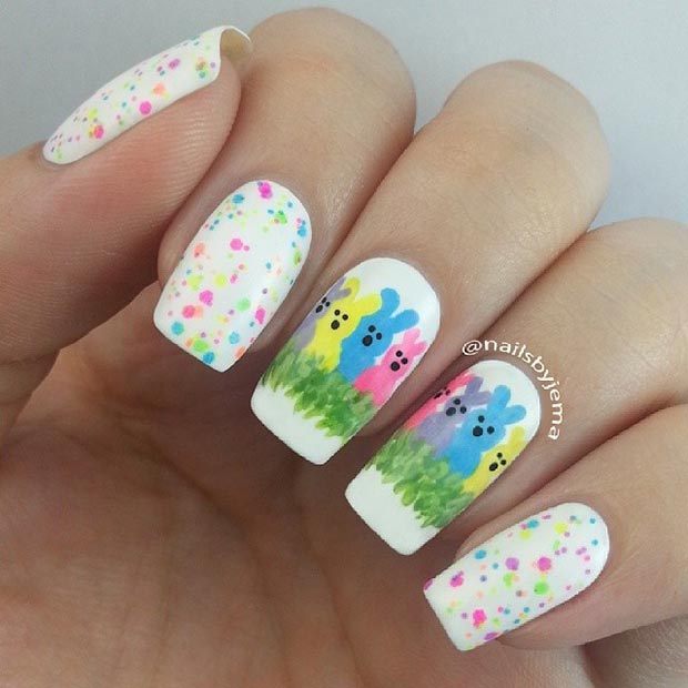  Påskebunnies Nail Art Design