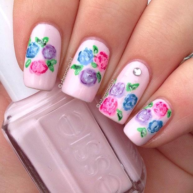Cute Flower Nail Design
