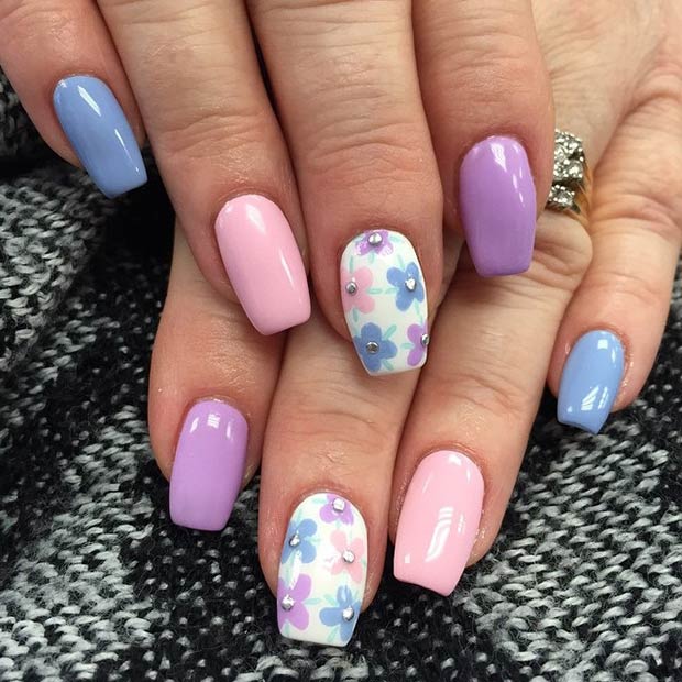 50 Flower Nail Designs for Spring StayGlam