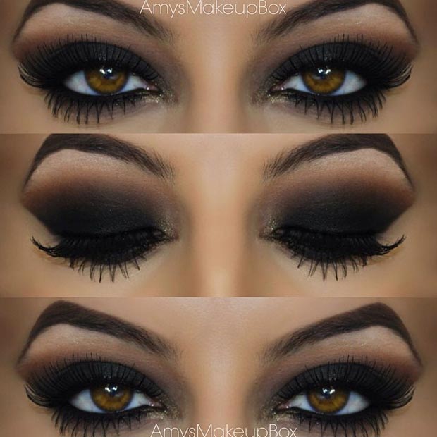 prom eye makeup for brown eyes