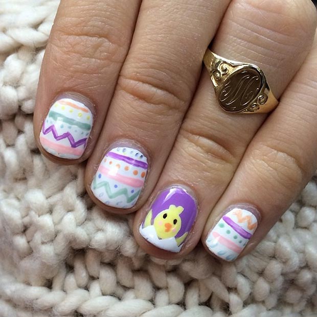 Chicken in the Egg Accent Nail