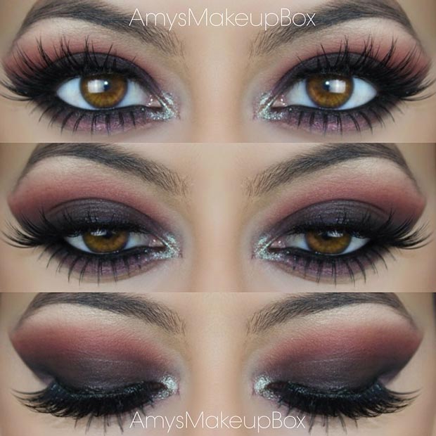 Dark Smokey Eye with Pinks and Purples