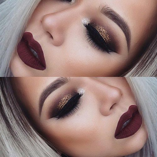 dark brown glitter eyeshadow