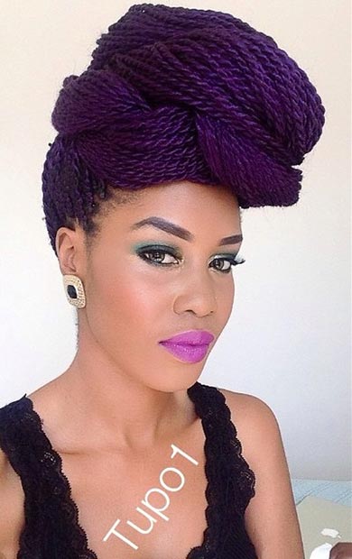 purple senegalese twist