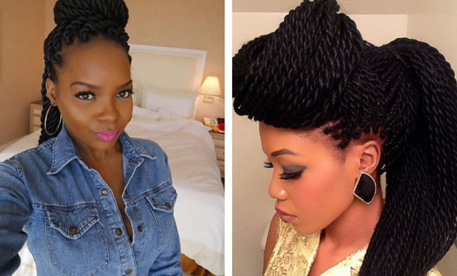 senegalese twists updo