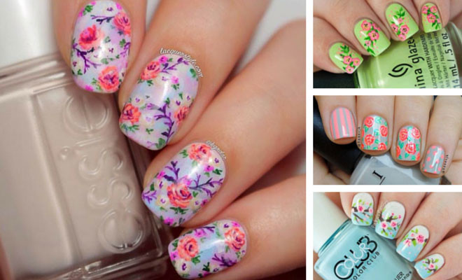 10. Spring Flower Nail Tutorial - wide 7