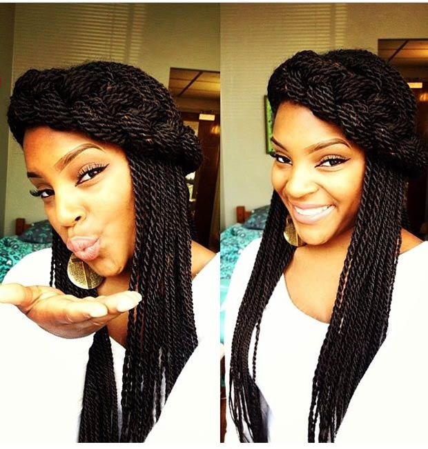 senegalese twists updo