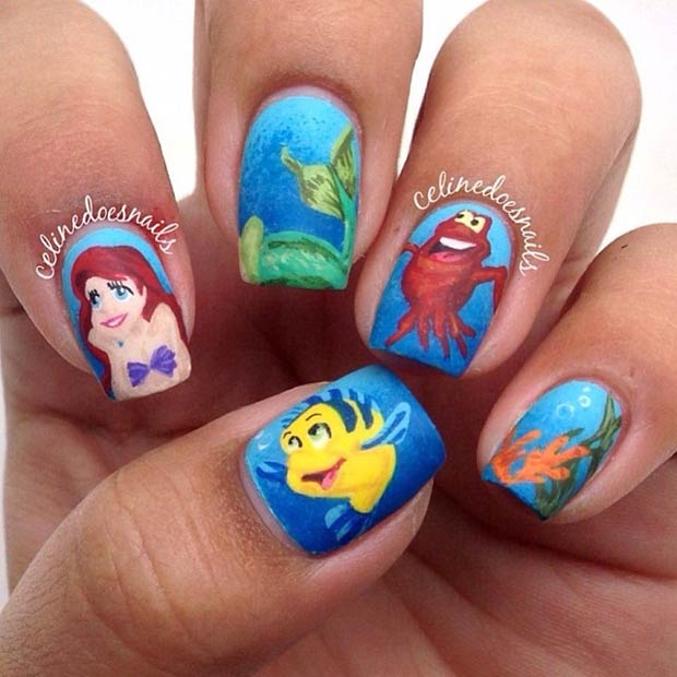 Little Mermaid Nails